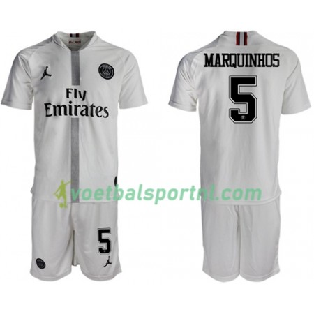 Paris Saint-Germain Marquinhos 5 Jodan Wit Kind Third Tenue 2018-19